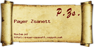 Payer Zsanett névjegykártya